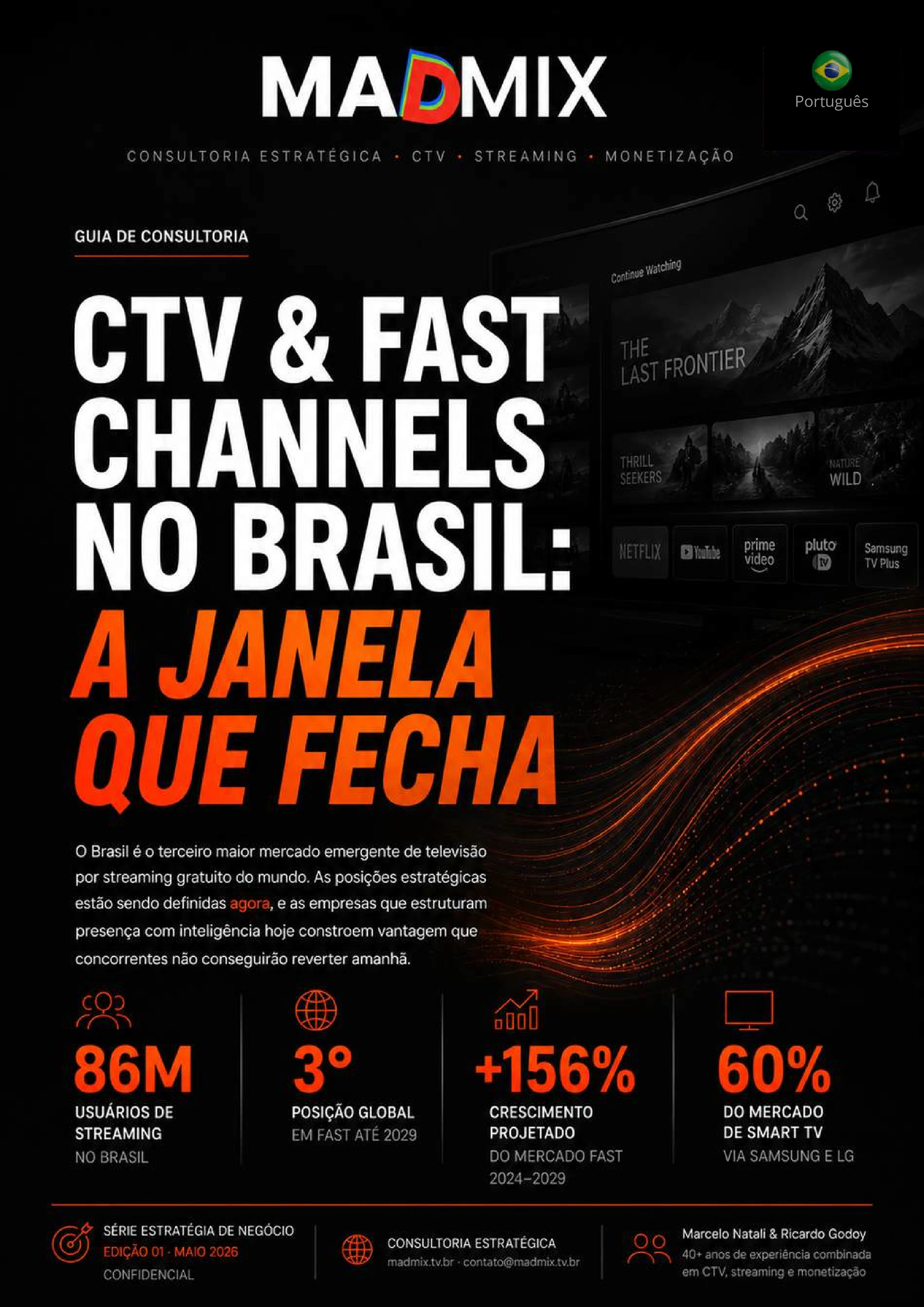 Capa do Guia CTV & FAST Channels no Brasil