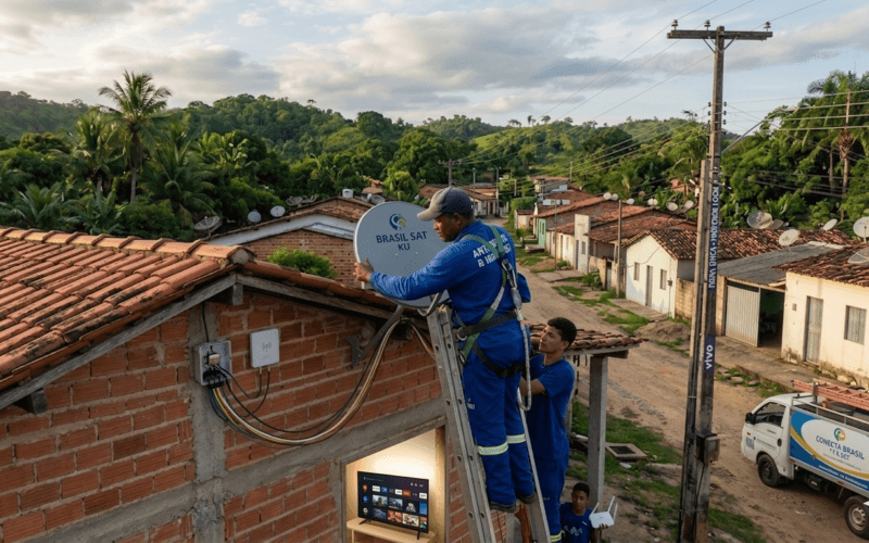 convergência TV conectada satélite broadcast infraestrutura