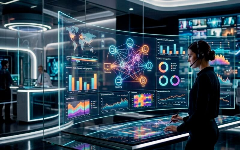 dashboard de mensuração convergente TV com dados multiplataforma